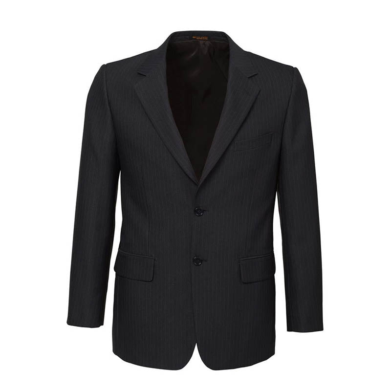Biz Corporates Mens Single Breasted 2 Button Suit Jacket Work Business Pin Striped Charcoal Coats Jackets & Vests