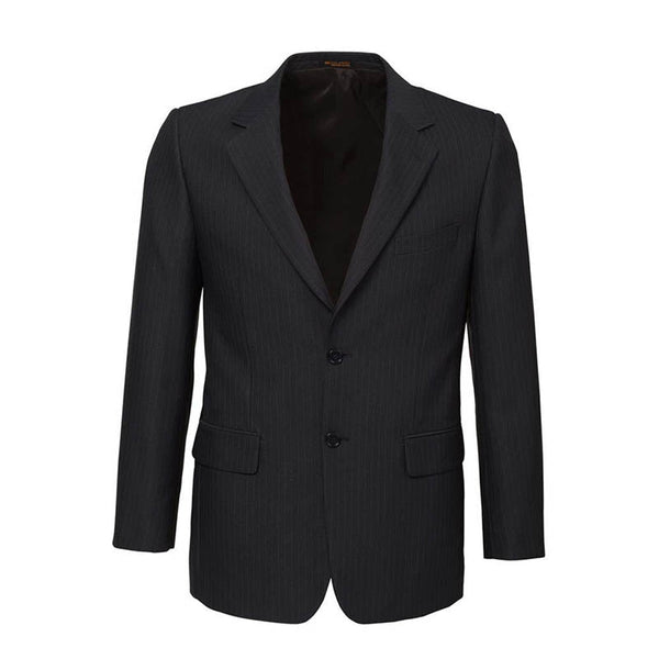 Biz Corporates Mens Single Breasted 2 Button Suit Jacket Work Business Pin Striped Charcoal Coats Jackets & Vests