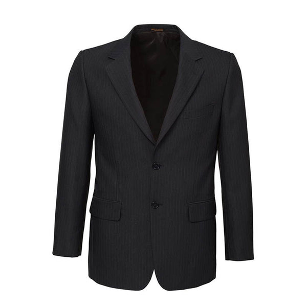 Biz Corporates Mens Single Breasted 2 Button Suit Jacket Work Business Pin Striped Charcoal Coats Jackets & Vests