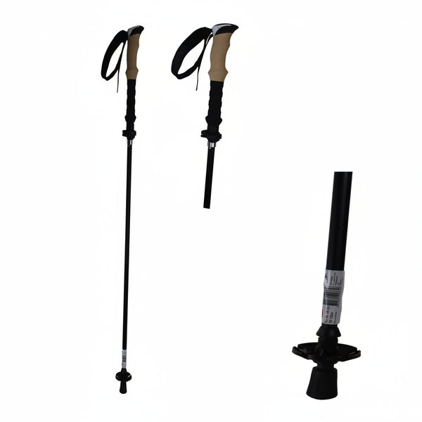 Telescopic Adjustable Hiking Pole Folding Walking Stick Trekking 105Cm 125Cm Walking & Trekking Sticks