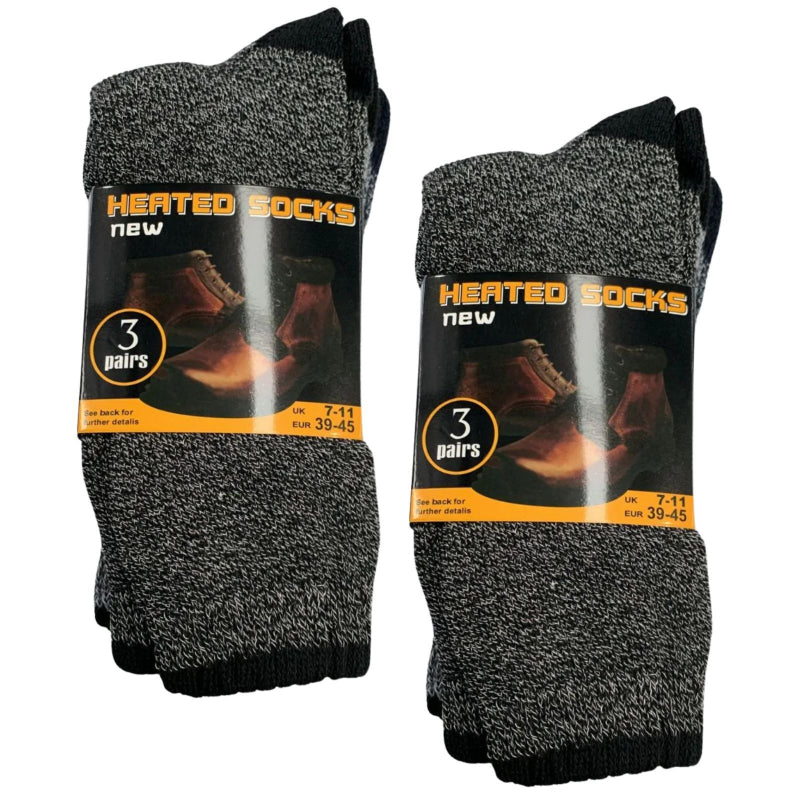 Br Apparel 6 Pairs Mens Thermal Heated Warm Winter Comfort Work Size Uk 7 11 Socks