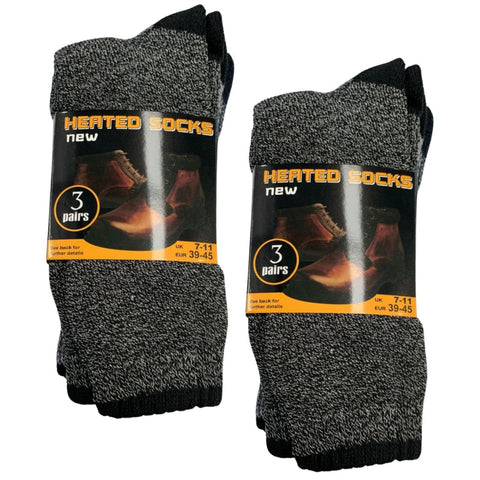 Br Apparel 6 Pairs Mens Thermal Heated Warm Winter Comfort Work Size Uk 7 11 Socks