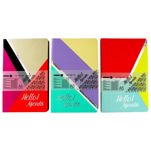 Hello Agenda A5 Dated Notebook 96 Pages Assorted Colours Notebooks