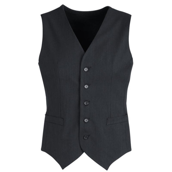 Biz Corporates Mens Peaked Vest Waistcoat W/ Knitted Back Suit Formal Wedding Dress Up Coats Jackets & Vests