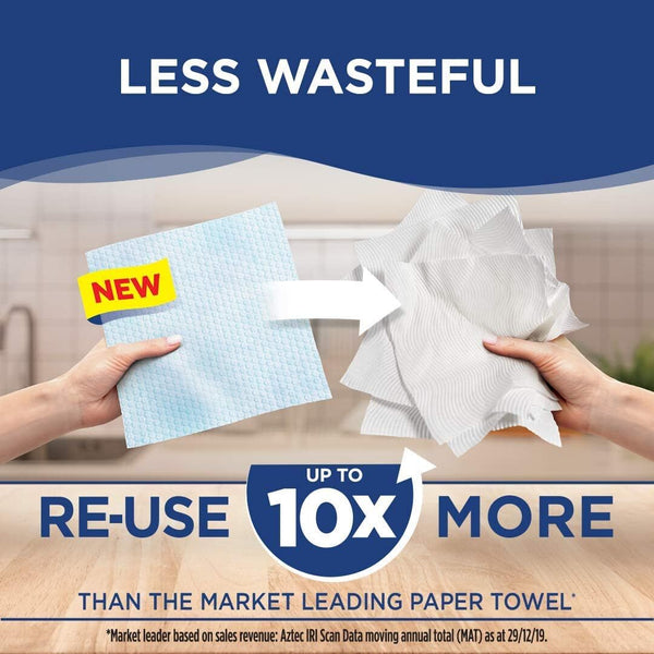 Paper Towel Rinse & Re Use Reusable 20 Sheets Cleaning Towels & Cloths