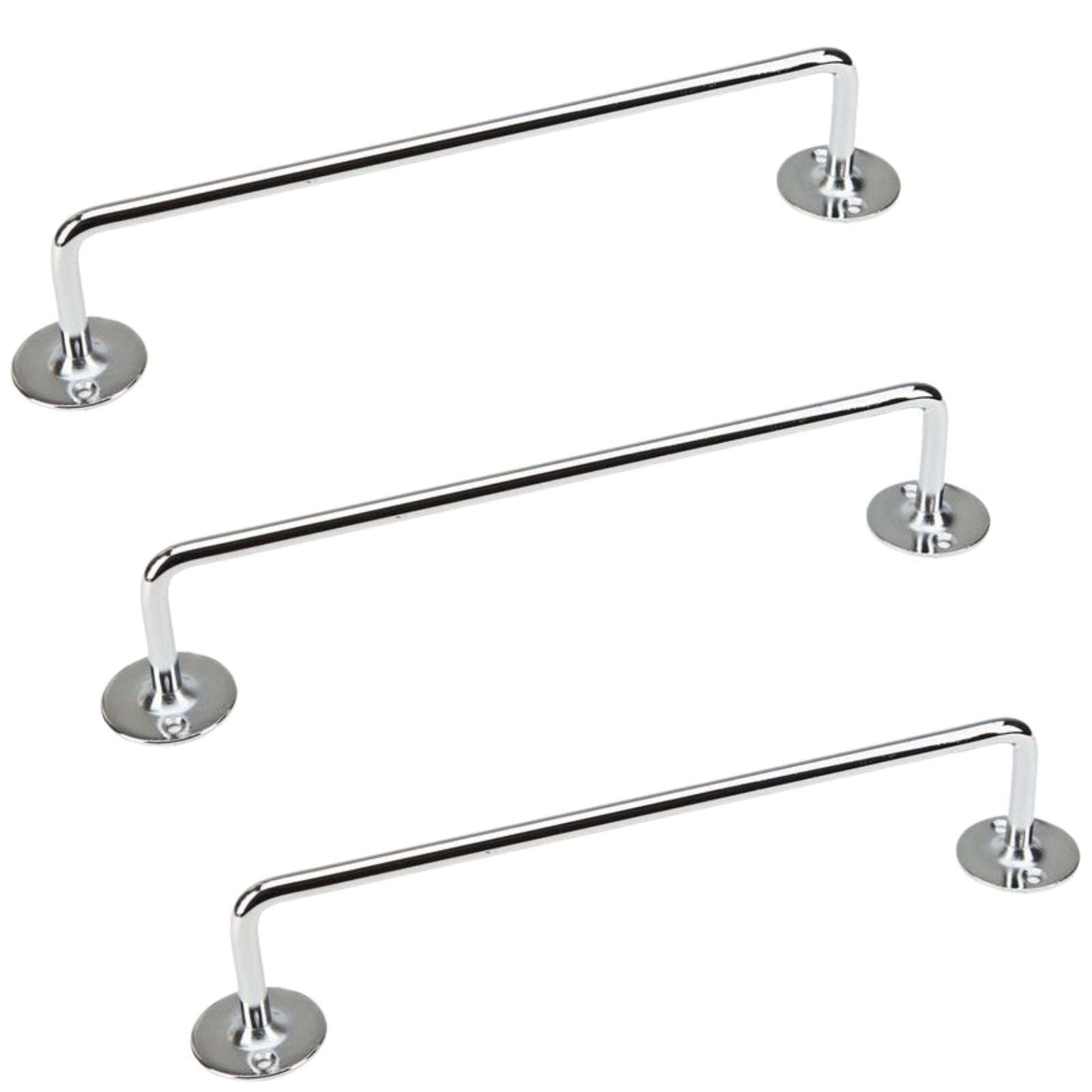 Clevinger 3X 460Mm Chrome Tea Towel Rail Stainless Steel Holder Rack Towel Racks