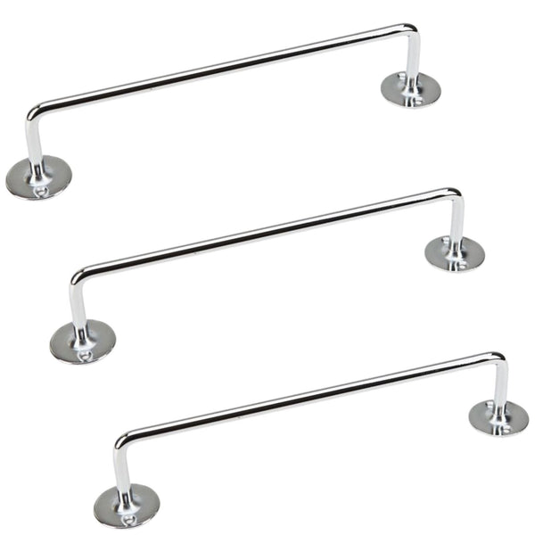 Clevinger 3X 460Mm Chrome Tea Towel Rail Stainless Steel Holder Rack Towel Racks