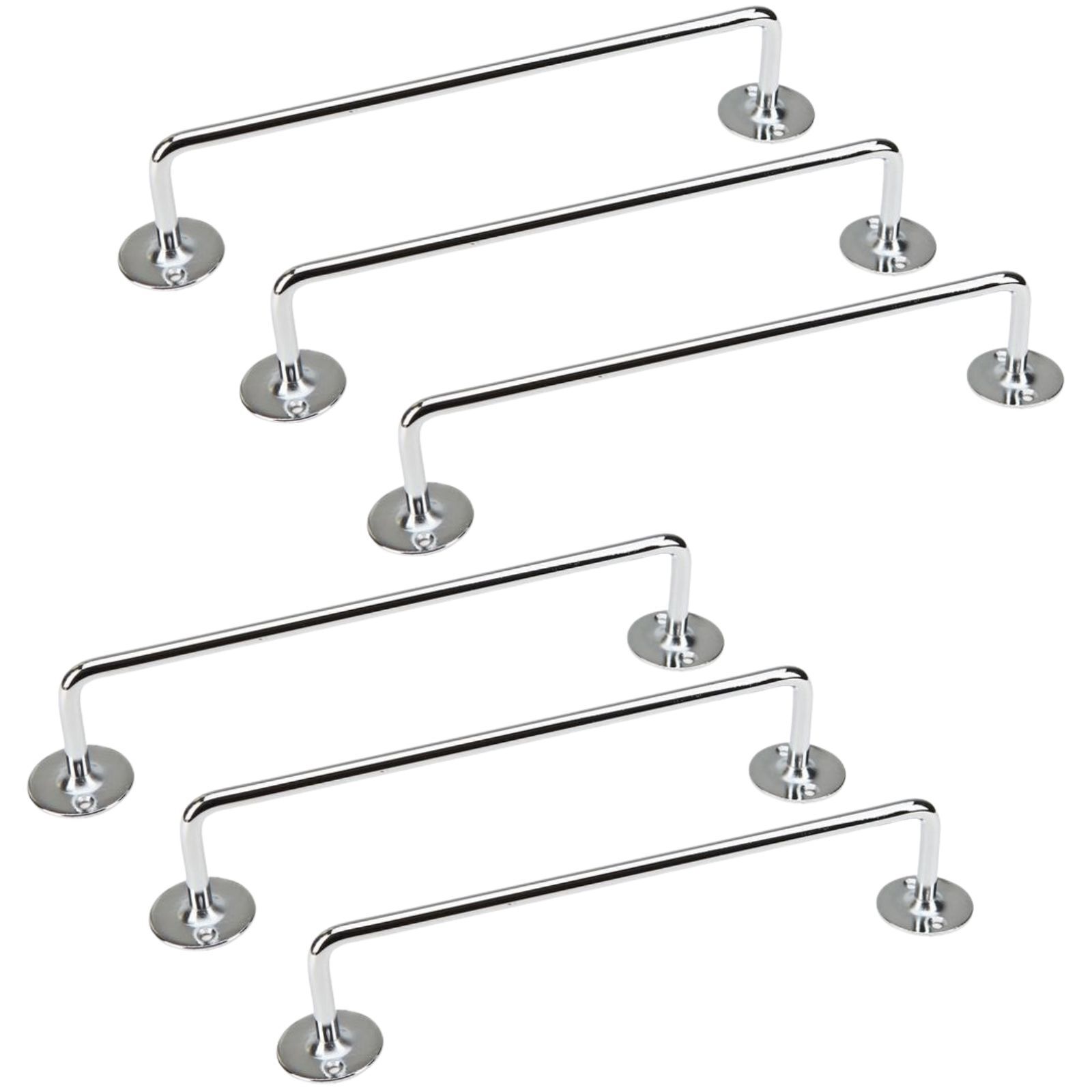 6X 610Mm Chrome Towel Rail Stainless Steel Holder Rack Towel Racks