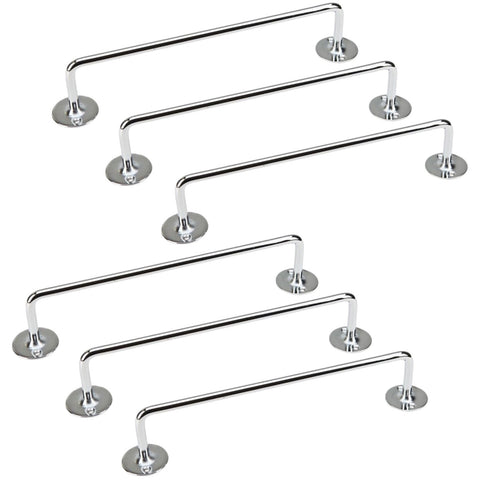 6X 610Mm Chrome Towel Rail Stainless Steel Holder Rack Towel Racks