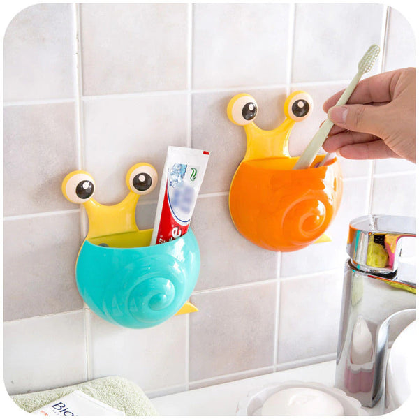 Happy Holders Toothbrush Snail Bathroom Brush Assorted Colours Tumblers & Toothbrush Holders