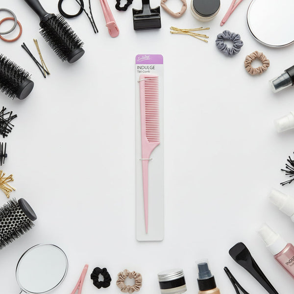 Indulge Tail Comb Hair Brush Pink Brushes & Combs