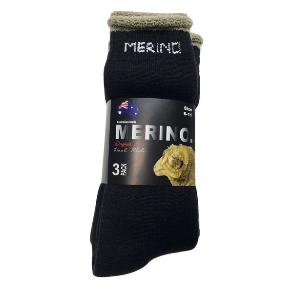 Br Apparel Mens Merino Wool Work Heavy Duty Cushioned Black 9 Pairs Size 11 14 Socks
