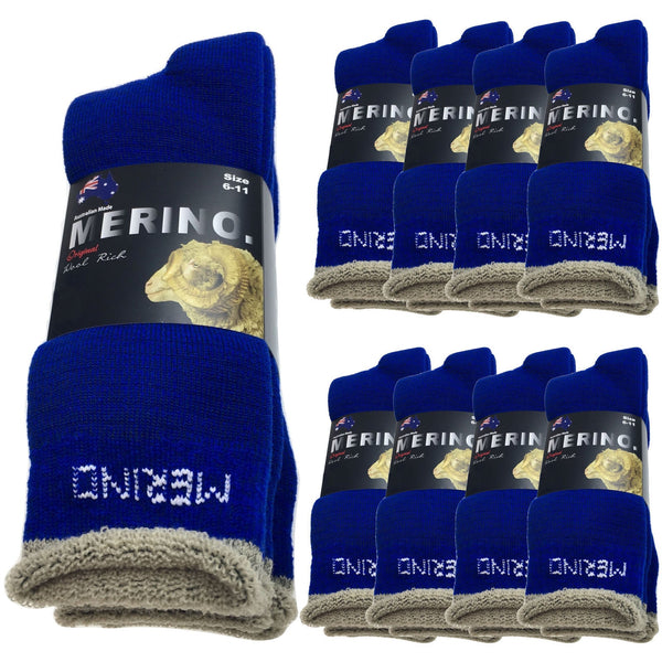 Br Apparel Mens Merino Wool Work Heavy Duty Cushioned Black 9 Pairs Size 11 14 Socks