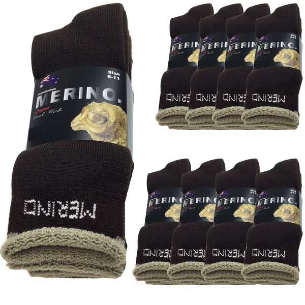 Br Apparel Mens Merino Wool Work Heavy Duty Cushioned Black 9 Pairs Size 11 14 Socks