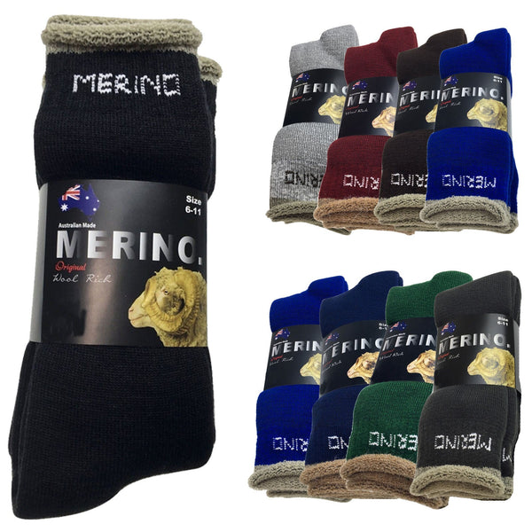 Br Apparel Mens Merino Wool Work Heavy Duty Cushioned Black 9 Pairs Size 11 14 Socks