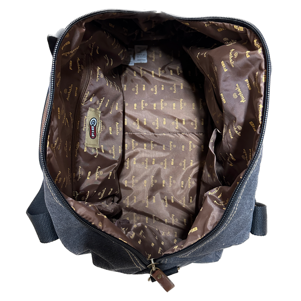 Fib 52Cm Canvas Travel Duffle Bag Casual Duffel Black Duffle Bags