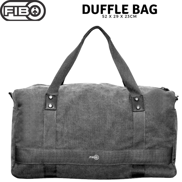 Fib 52Cm Canvas Travel Duffle Bag Casual Duffel Black Duffle Bags