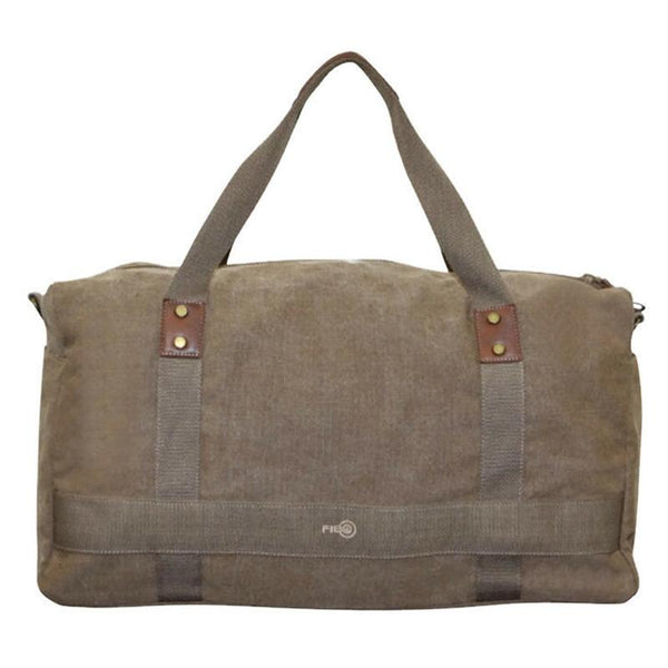 Fib 52Cm Canvas Travel Duffle Bag Casual Duffel Khaki Duffle Bags