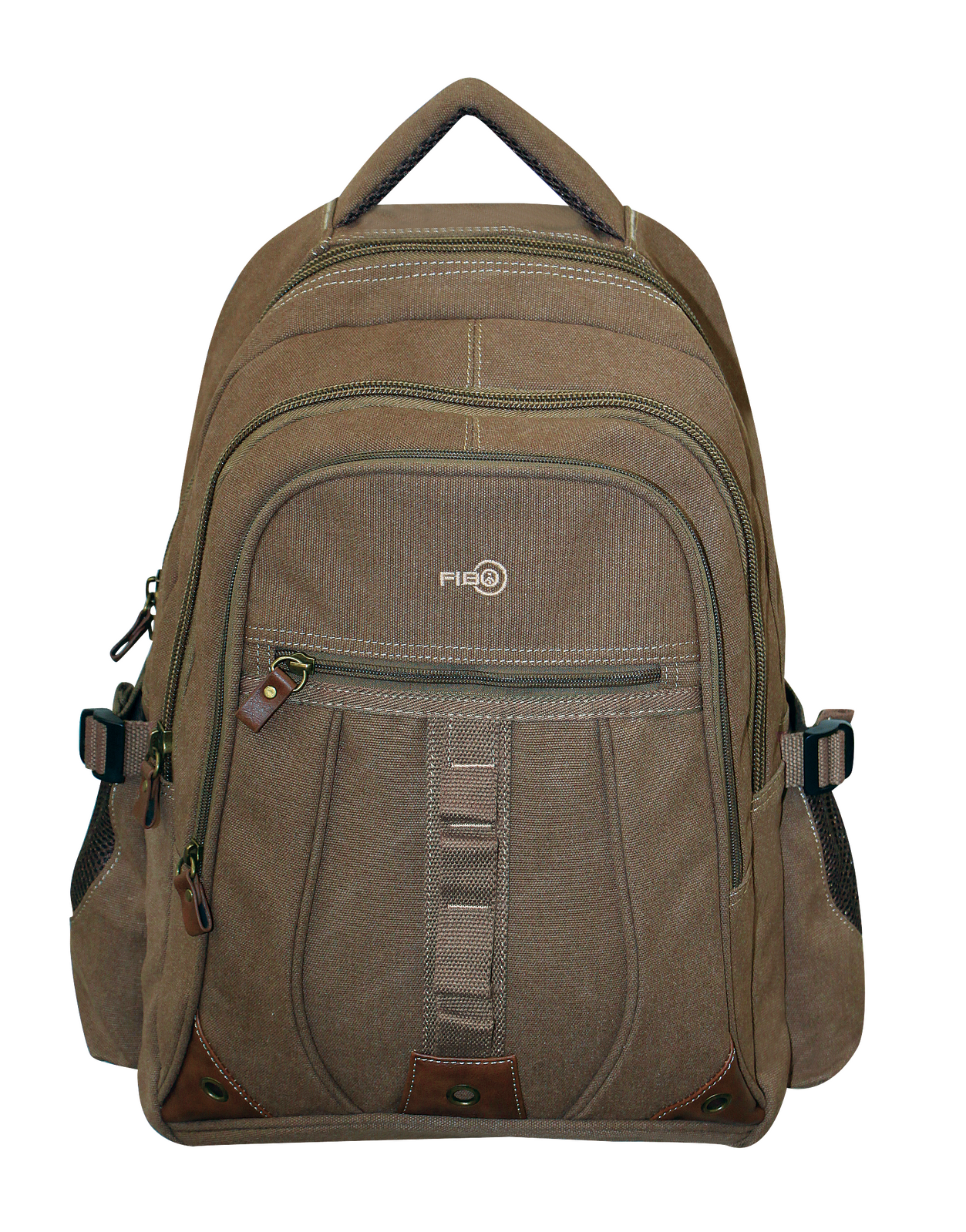 Fib Washed Canvas Backpack Bag In Khaki Backpacks