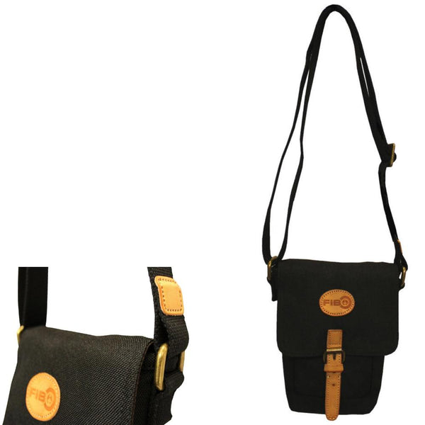 Fib Water Resistant Small Shoulder Canvas Bag Strap Black Bags