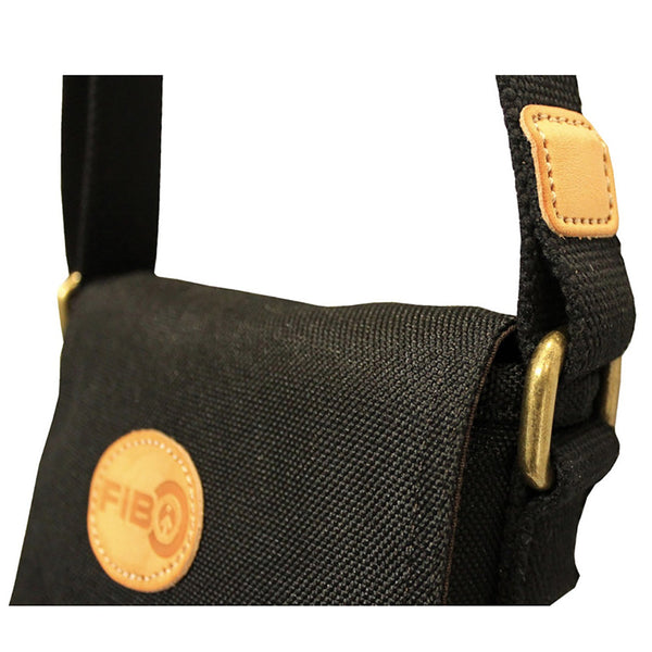 Fib Water Resistant Small Shoulder Canvas Bag Strap Black Bags