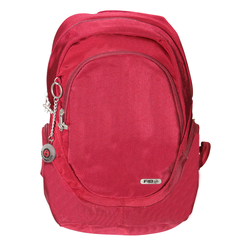 Fib Mens Backpack Travel Rucksack Shoulder Bag Burgundy Bags