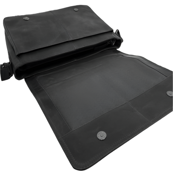 Futura Mens Laptop Messenger Sling Bag School Work Shoulder Strap Black Bags