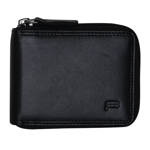 Futura Mens Zip Around Leather Wallet Rfid Gift Black Wallets