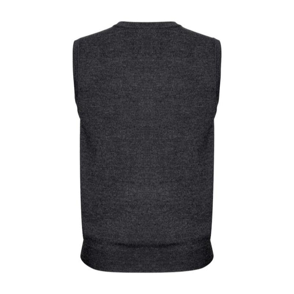 Biz Corporates Mens Wool Blend V Neck Vest Sleeveless Double Knit Charcoal X Small Coats Jackets & Vests