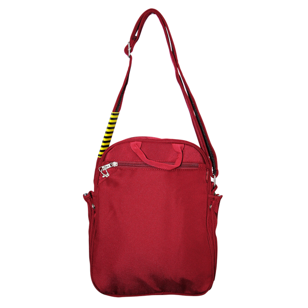 Fib Mens Tablet Crossover Bag Shoulder Strap Crossbody Satchel Travel Burgundy Bags