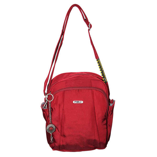 Fib Mens Tablet Crossover Bag Shoulder Strap Crossbody Satchel Travel Burgundy Bags