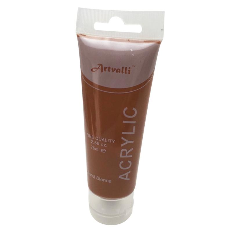 Artvalli Artists Craft 75Ml Tube Non Toxic Paints Water Based Burnt Sienna Acrylic Paint