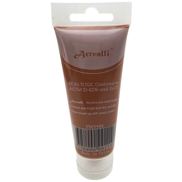 Artvalli Artists Craft 75Ml Tube Non Toxic Paints Water Based Burnt Sienna Acrylic Paint