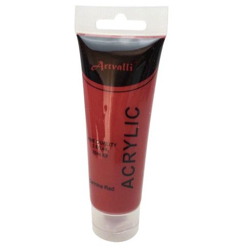 Artvalli Artists Craft 75Ml Tube Non Toxic Paints Water Based Carmine Red Acrylic Paint