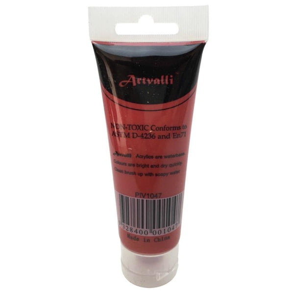 Artvalli Artists Craft 75Ml Tube Non Toxic Paints Water Based Carmine Red Acrylic Paint