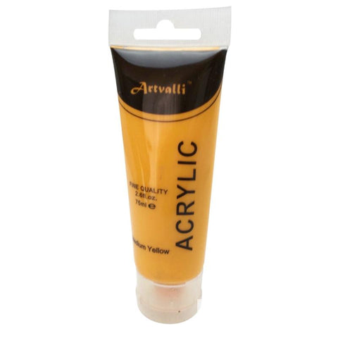 Artvalli Artists Craft 75Ml Tube Non Toxic Paints Water Based Medium Yellow Acrylic Paint