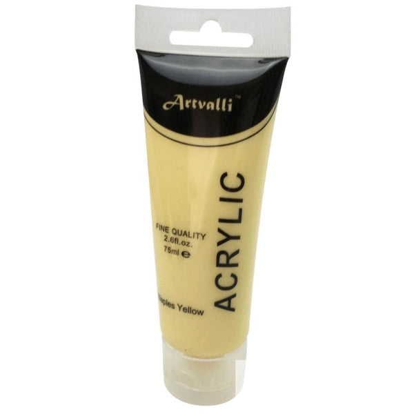 Artvalli Artists Craft 75Ml Tube Non Toxic Paints Water Based Naples Yellow Acrylic Paint