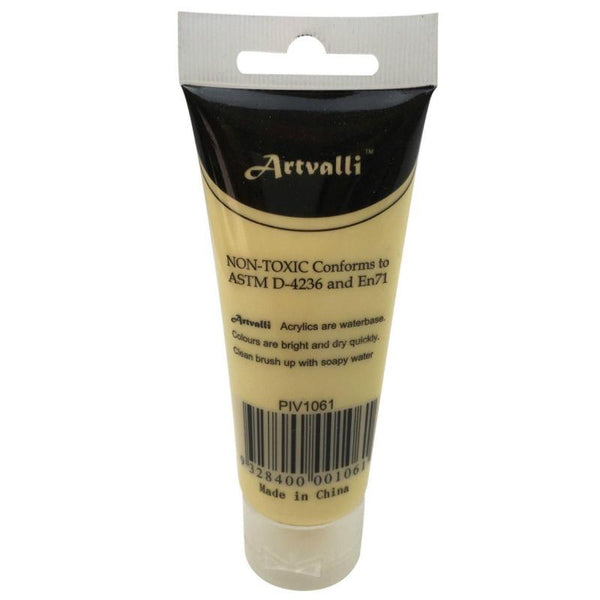 Artvalli Artists Craft 75Ml Tube Non Toxic Paints Water Based Naples Yellow Acrylic Paint