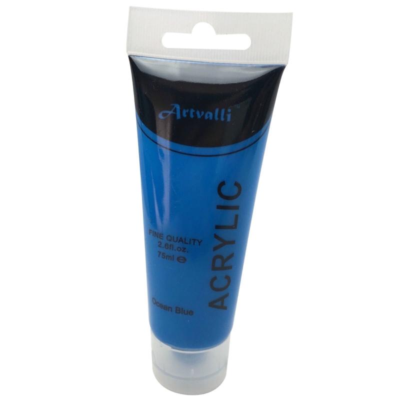 Artvalli Artists Craft 75Ml Tube Non Toxic Paints Water Based Ocean Blue Acrylic Paint