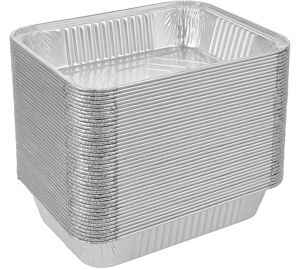240X Aluminium Disposable Foil Food Container Pans Baking Roast Bulk 32.5X26x5.5Cm Trays