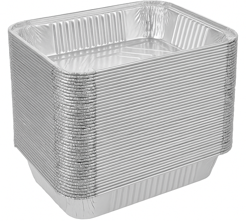240X Aluminium Disposable Foil Food Container Pans Baking Roast Bulk 32.5X26x5.5Cm Trays