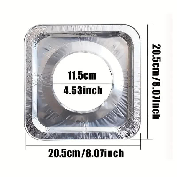 480X Aluminium Disposable Foil Bulk Square Stove Burner Covers