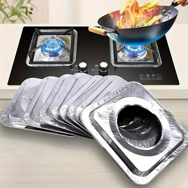 480X Aluminium Disposable Foil Bulk Square Stove Burner Covers