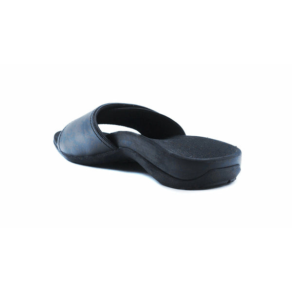 Archline Axign Orthotic Slides Slip On Thongs Flip Flops Black Slippers