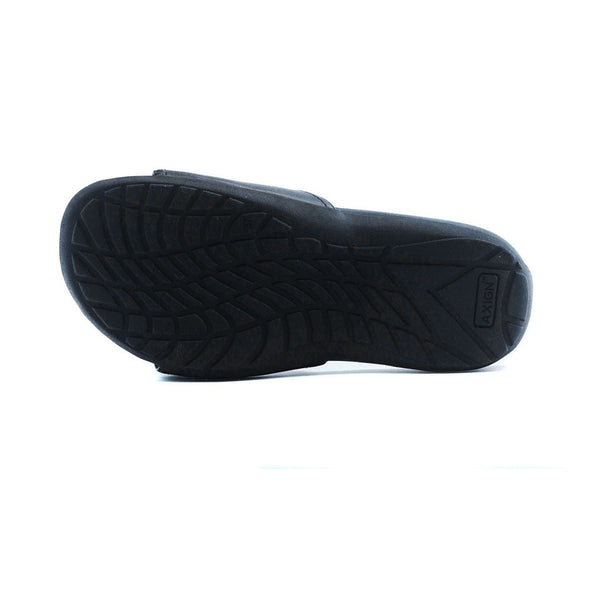 Archline Axign Orthotic Slides Slip On Thongs Flip Flops Black Slippers