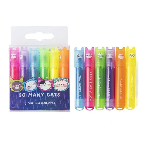 Br Stationary 36Pcs So Many Cats Cute Scented Mini Highlighter Pens Art Pens & Markers