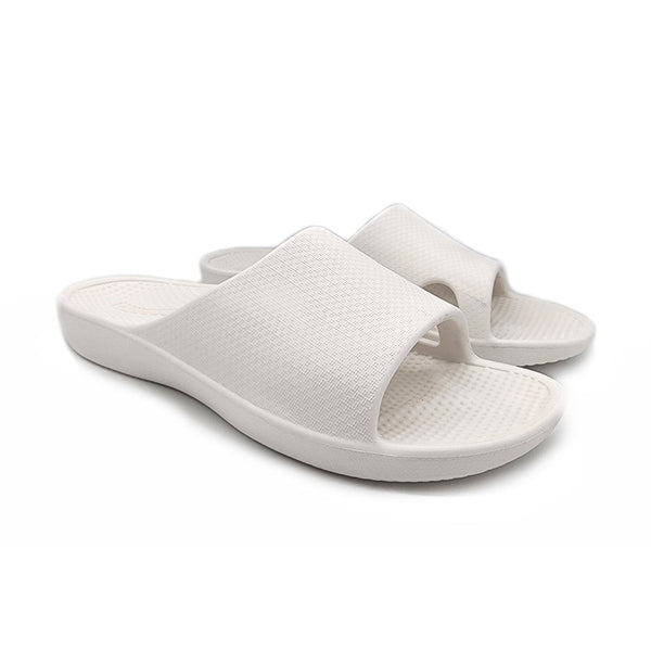 Archline Rebound Orthotic Slides Flip Flop Thongs Slip On Support White Slippers