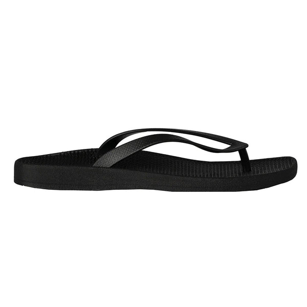 Archline Breeze Support Orthotic Thongs Flip Flops Black 36 Eur (Womens 5Us) Slippers