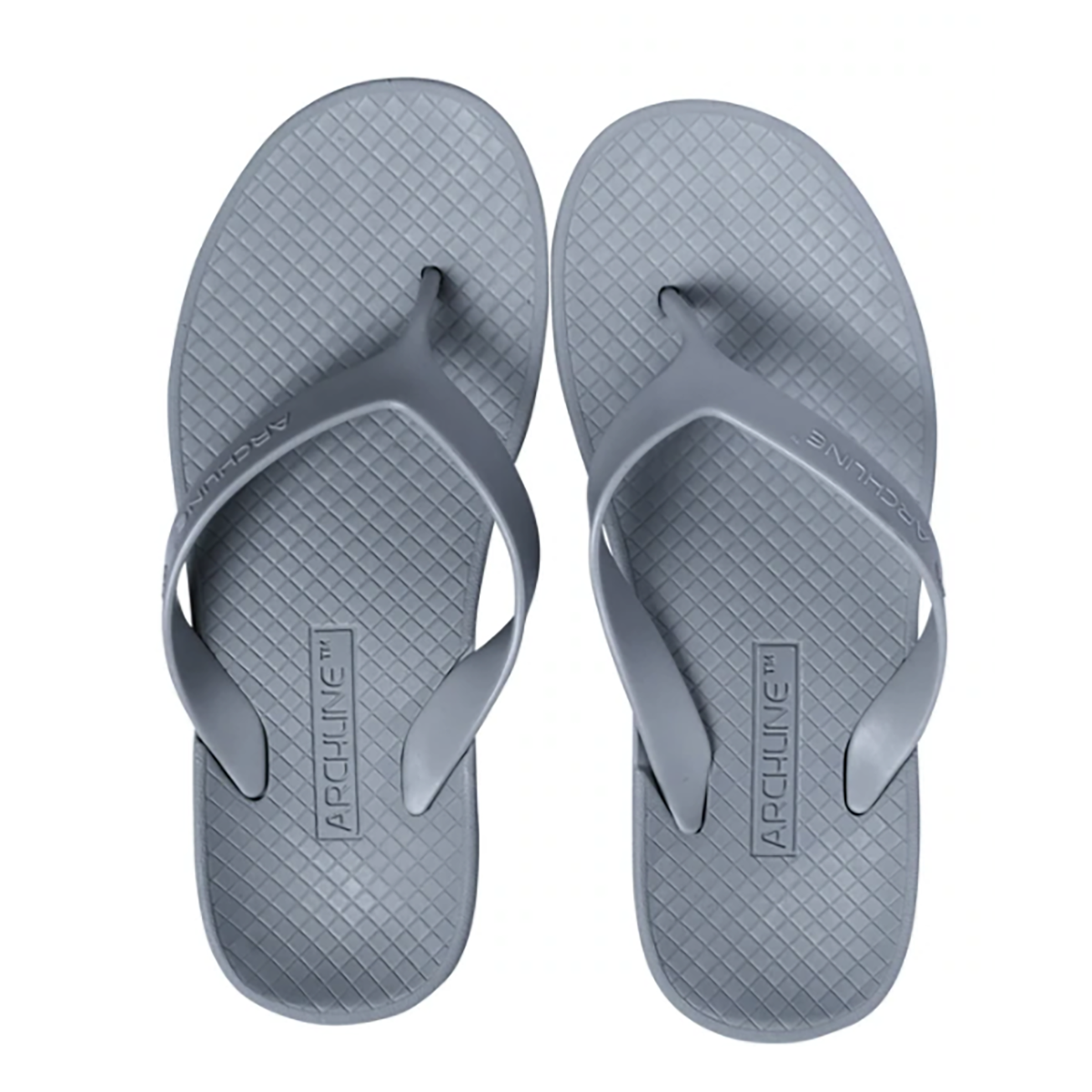 Archline Orthotic Flip Flops Thongs Support Shoes Footwear Grey Slippers