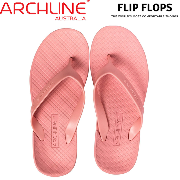 Archline Orthotic Thongs Support Shoes Flip Flops Pastel Pink Slippers